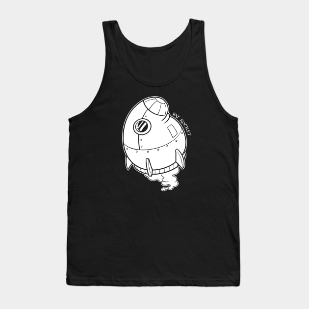 Fat Rocket (White) Tank Top by FatRocketStudios